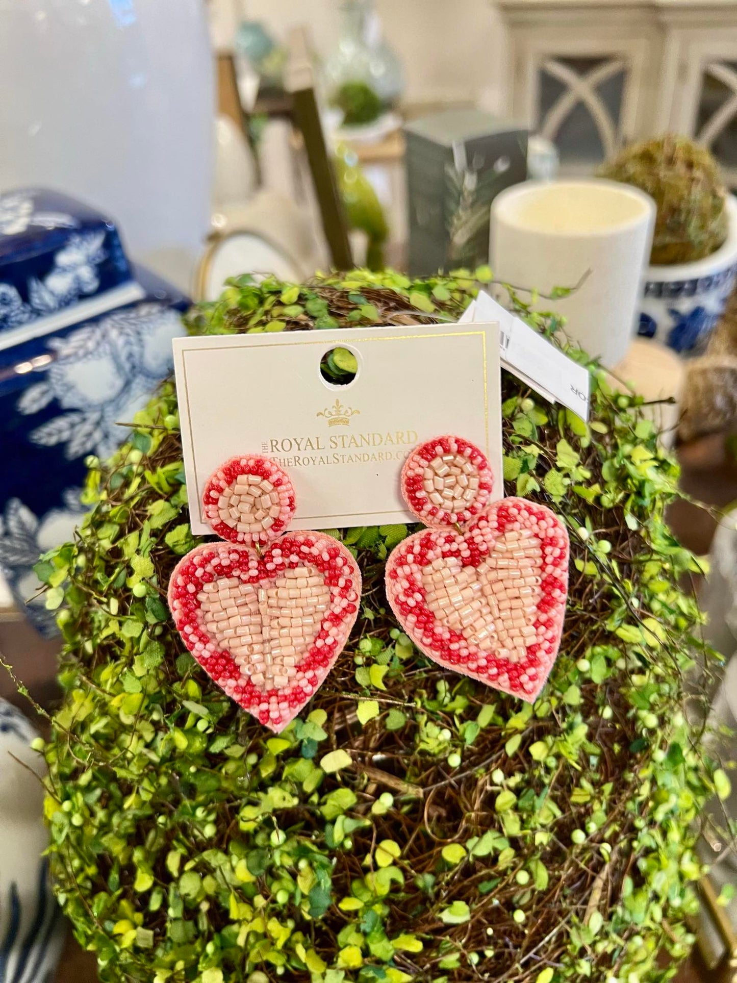 Hearts Beaded Earrings