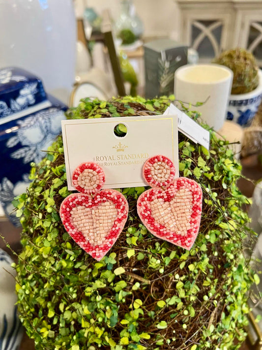 Hearts Beaded Earrings