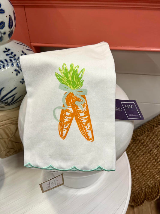 Carrot Scallop Hand Towel