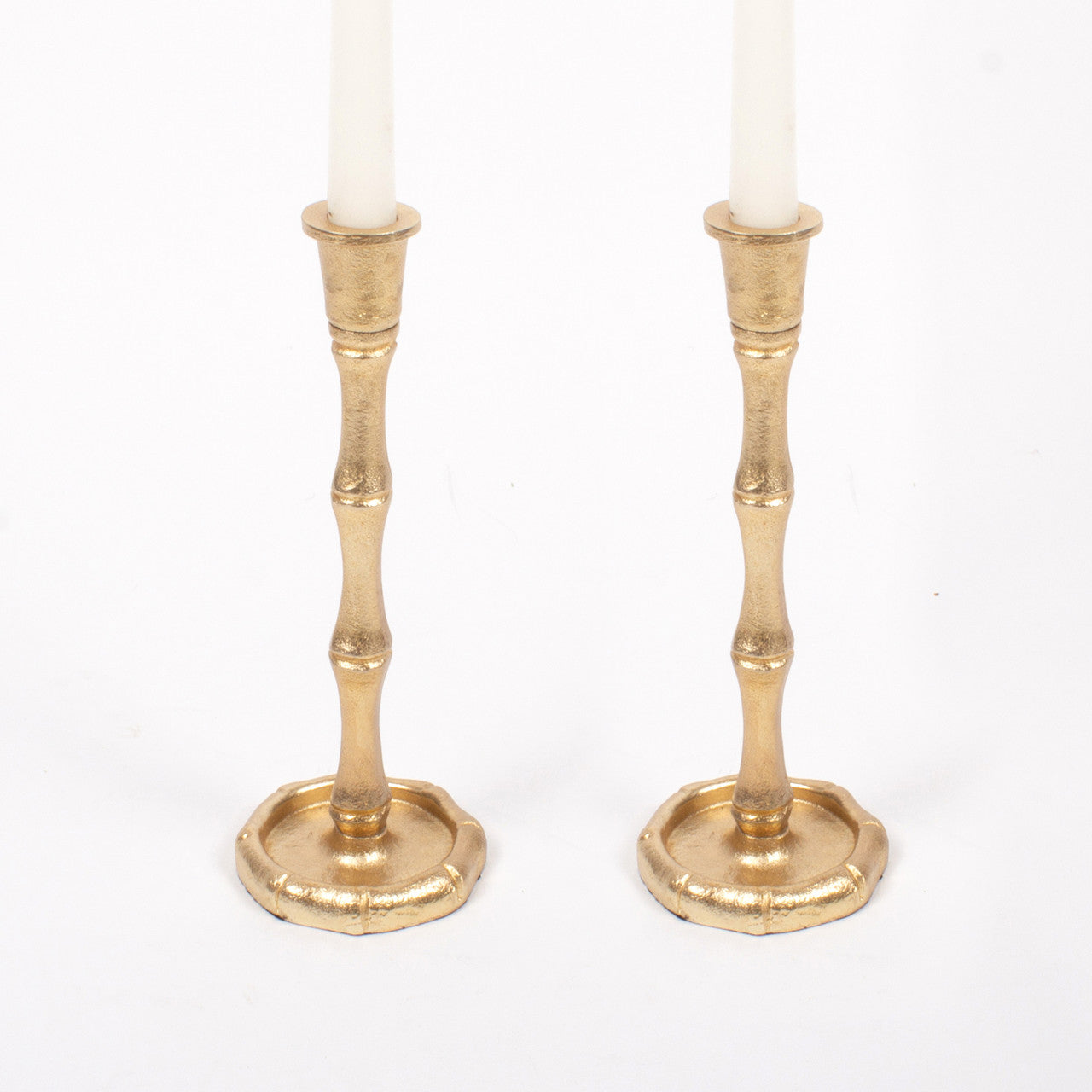 8 Oak Lane Gold Candlestick Small- PAIR