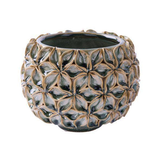 Flower Pot Blue/Beige