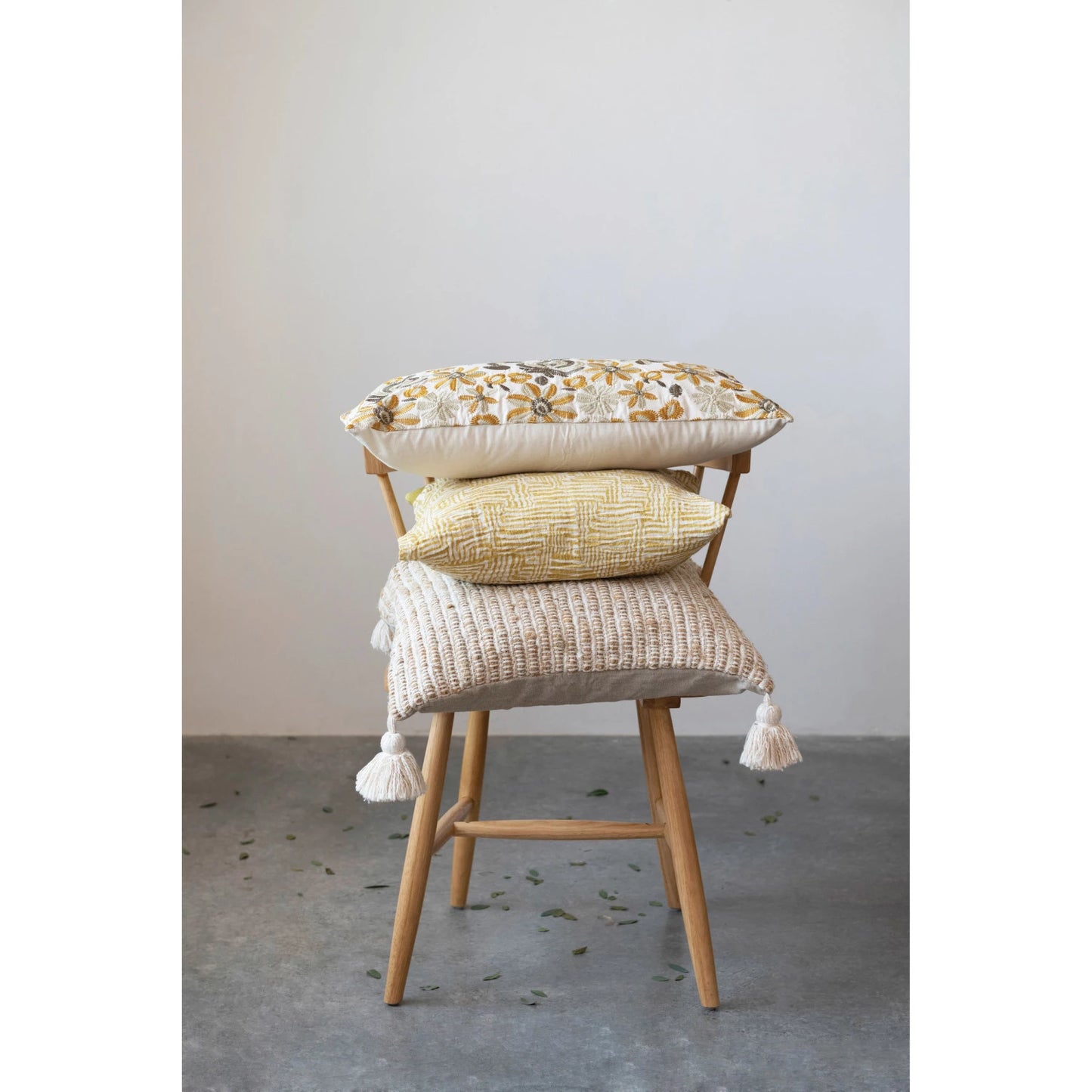 Cotton Pillow with Kuba Cloth Patter