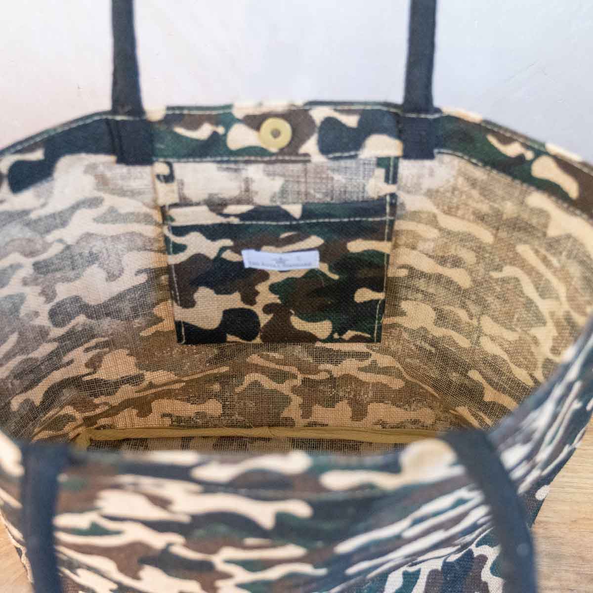 Camo Tote Bag in Green/Brown