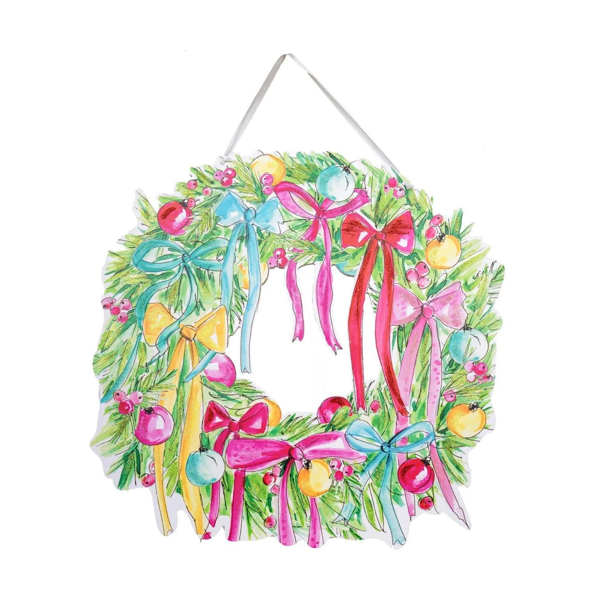 Vintage Wreath PVC Door Hanger