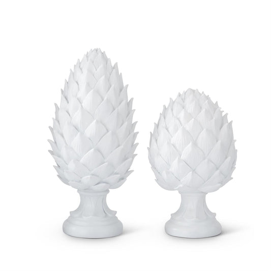White Resin Artichoke Finial