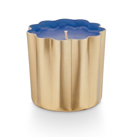 Metal Scalloped Candle