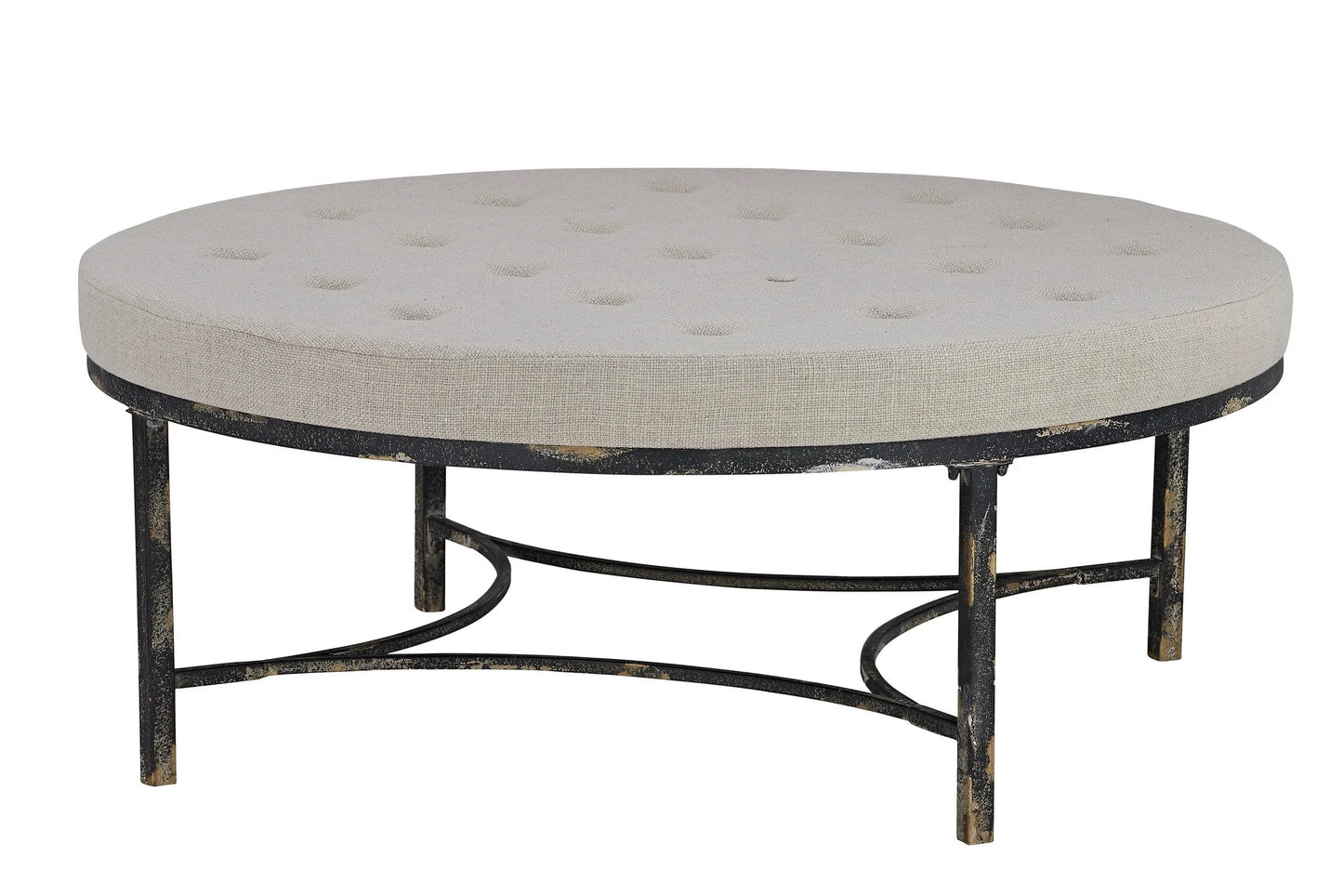 Tufted Upholstered Ottoman