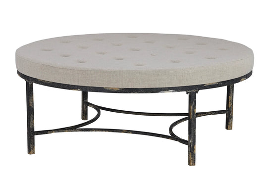 Tufted Upholstered Ottoman