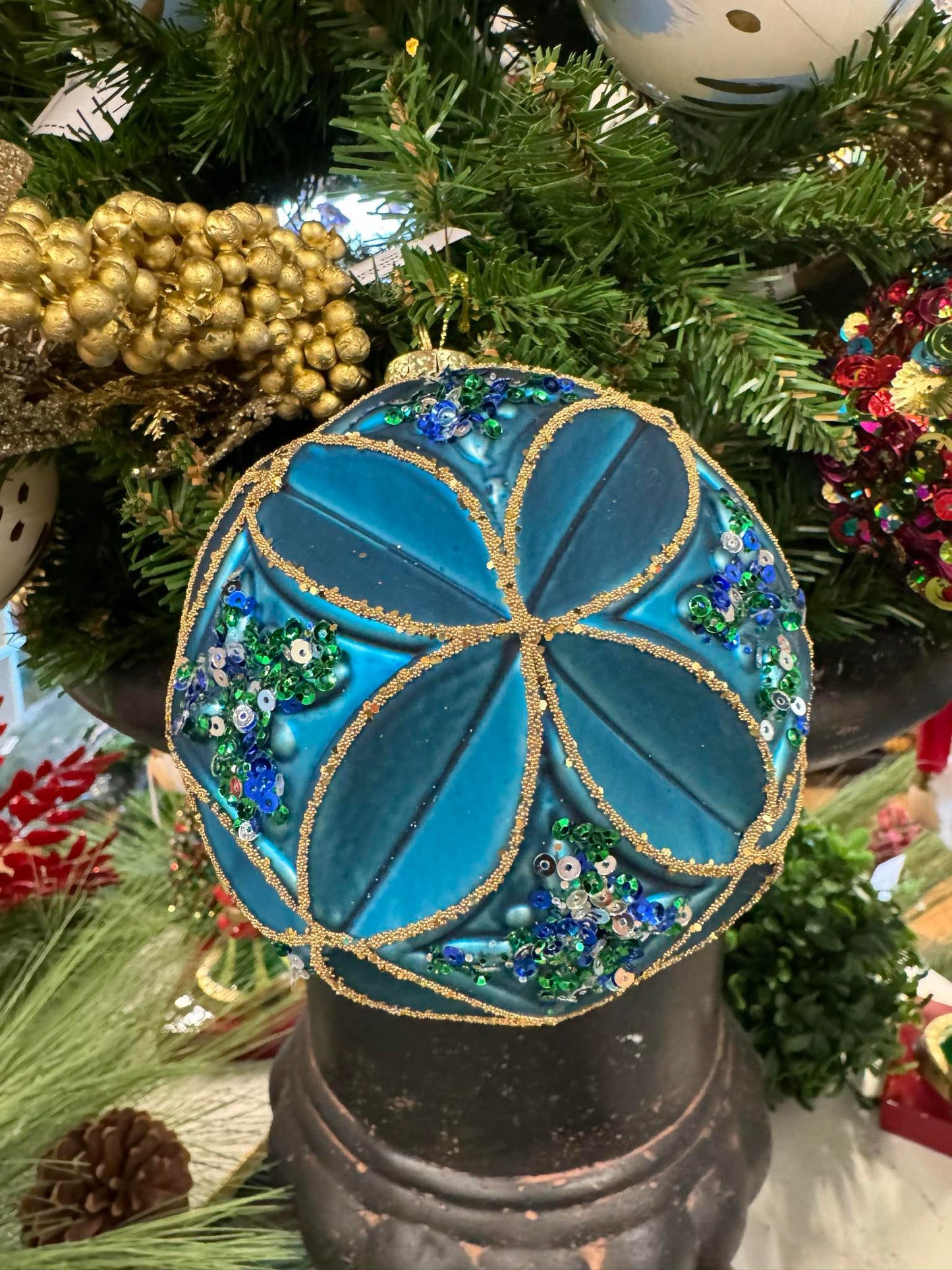 Petals Glass Ball Ornament