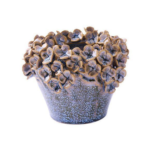 Stoneware Pot Blue/Beige