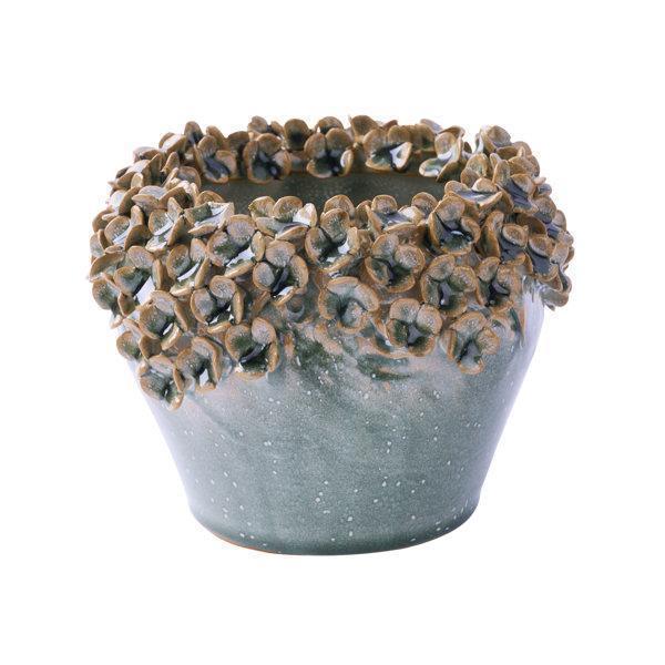 Stoneware Pot Blue/Beige