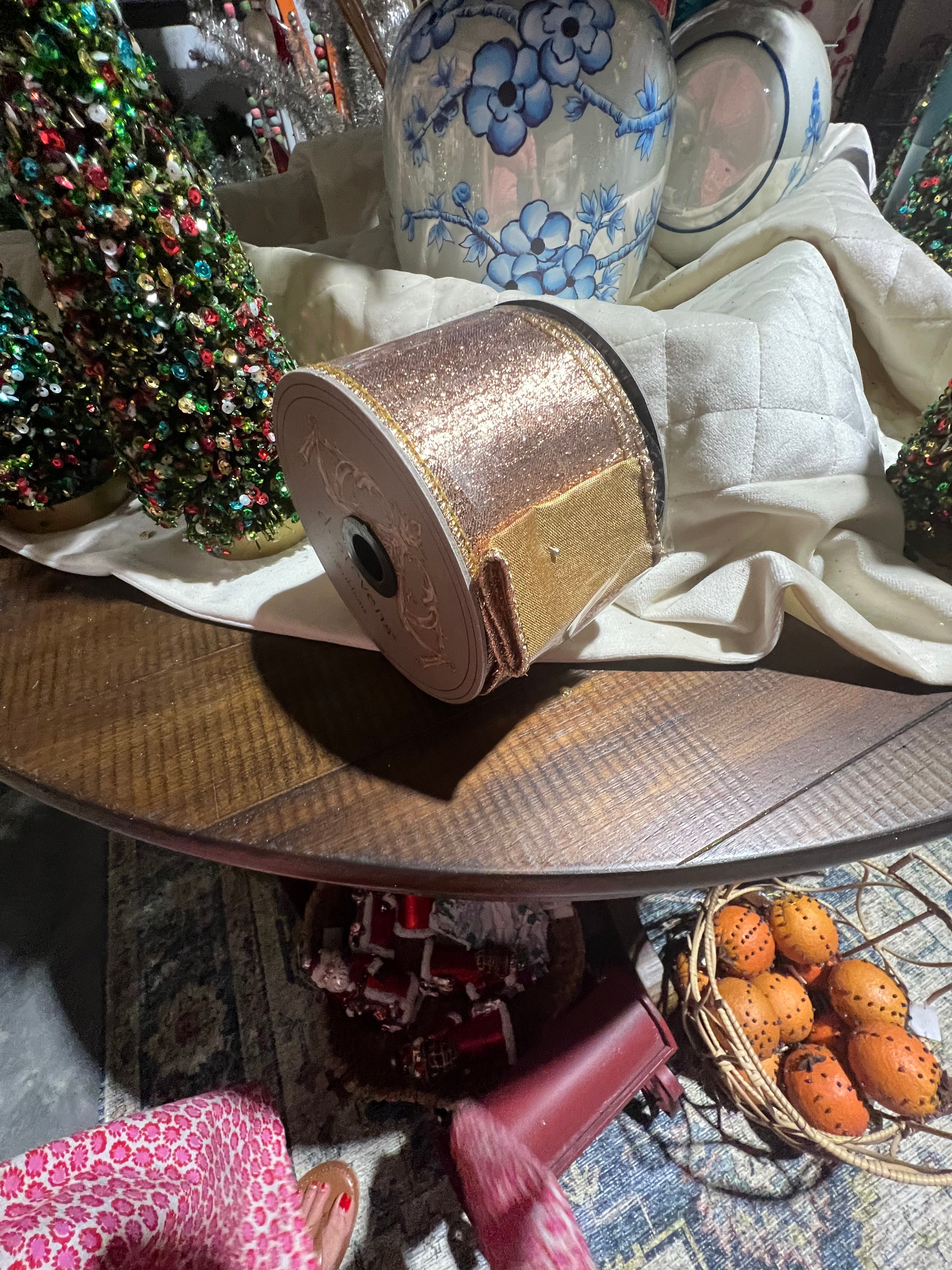 Copper Metallic Ribbon – Tin Lily Design