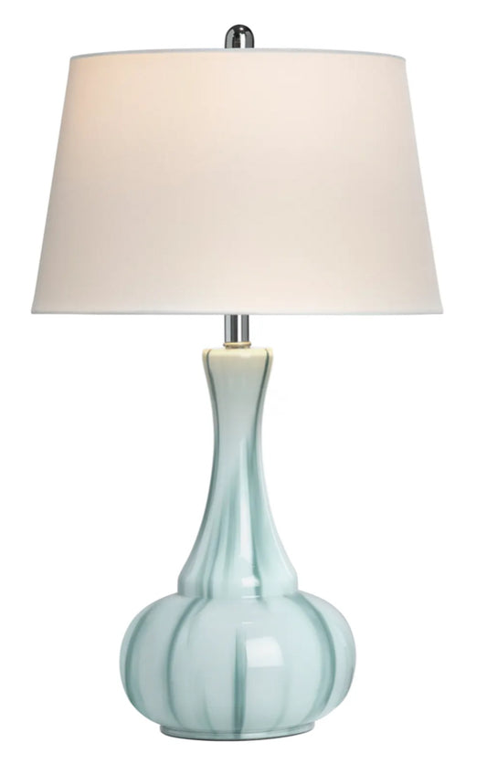 Blue and White Glass Lamp