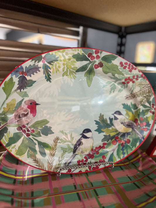 Bird Oval Platter