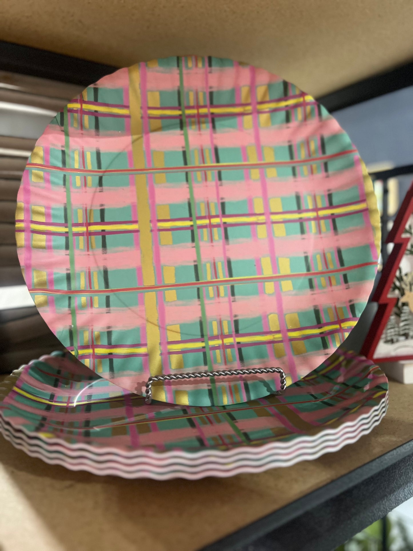 Christmas Plaid Platter