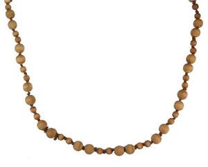 Brown Stain Mixed Size Round Wood Garland