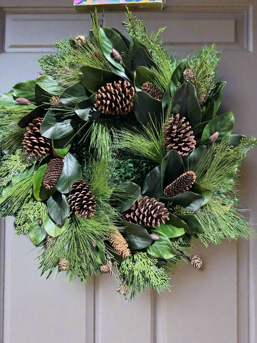 Magnolia and Pine Wreath