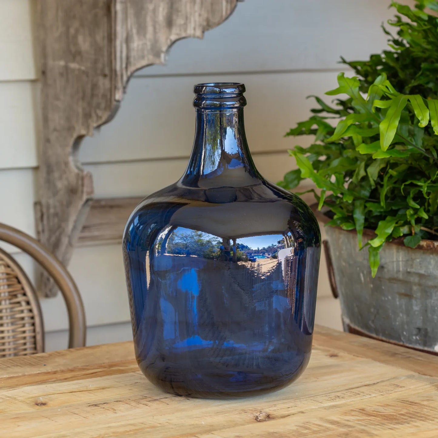 Cobalt Blue Carafe Bottle 12L Natural Vase