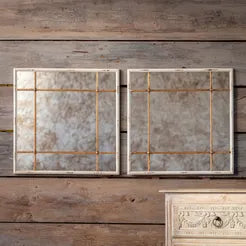 Gridded Square Mirror