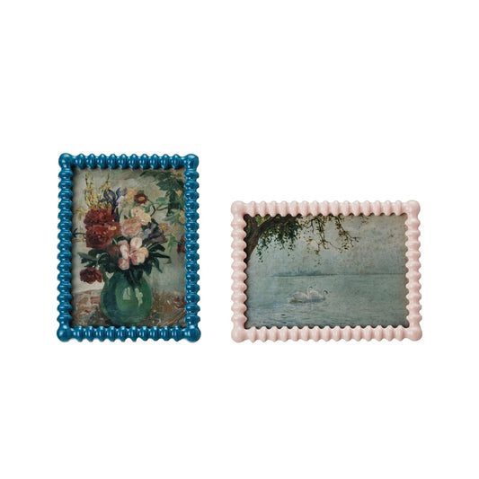 Picture Frame w/ Vintage Reproduction Image, 2 Colors