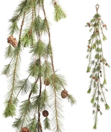 4' Pine Garland with Pinecones