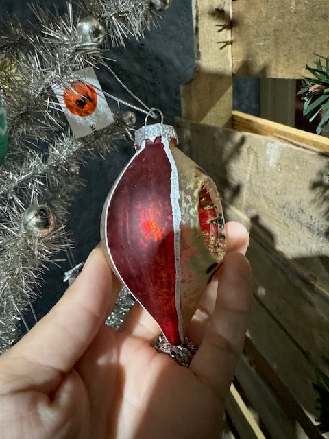 Vintage Red Drop Ornament